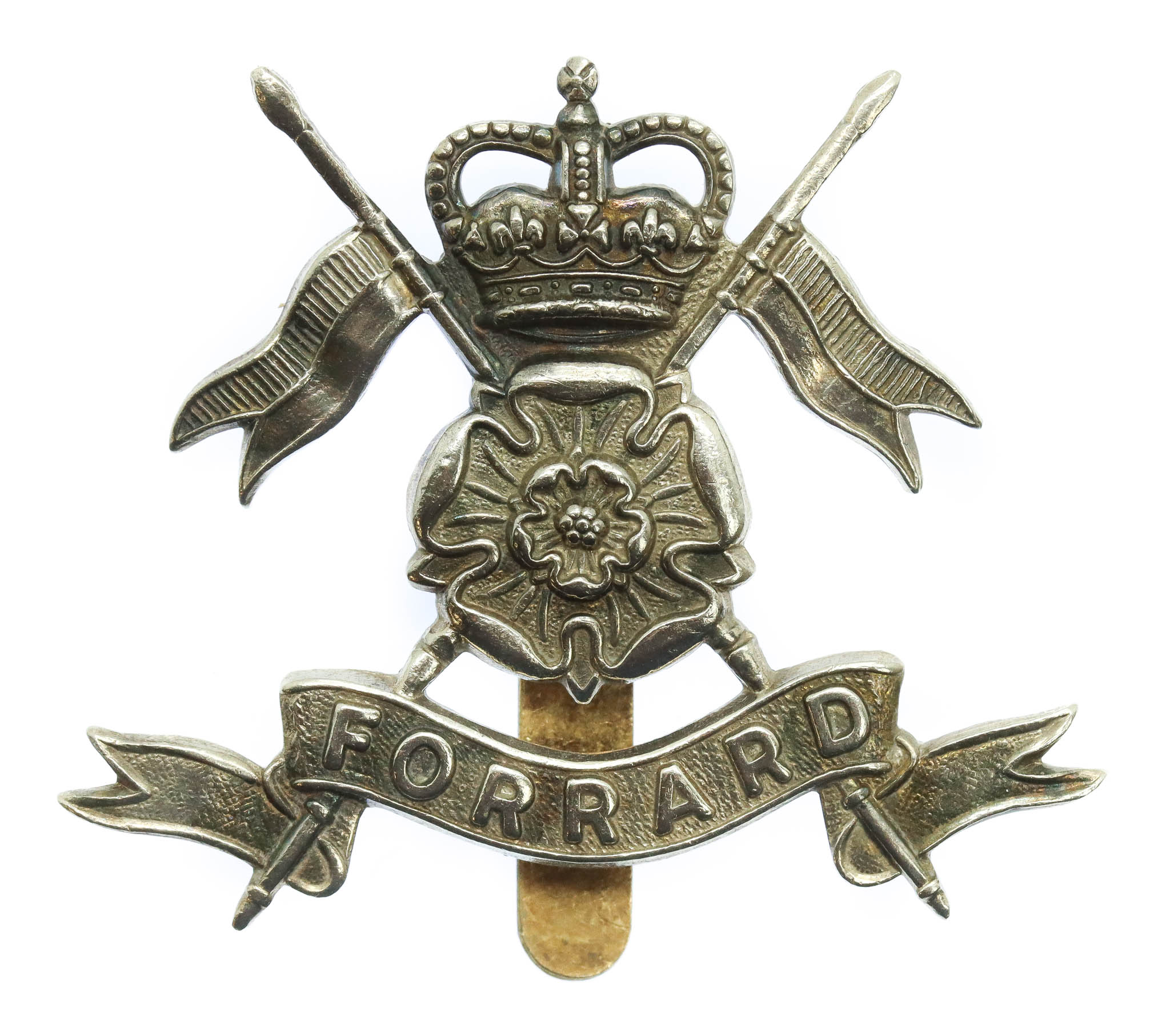 Queen's Own Yorkshire Yeomanry Cap Badge - Queen's Crown