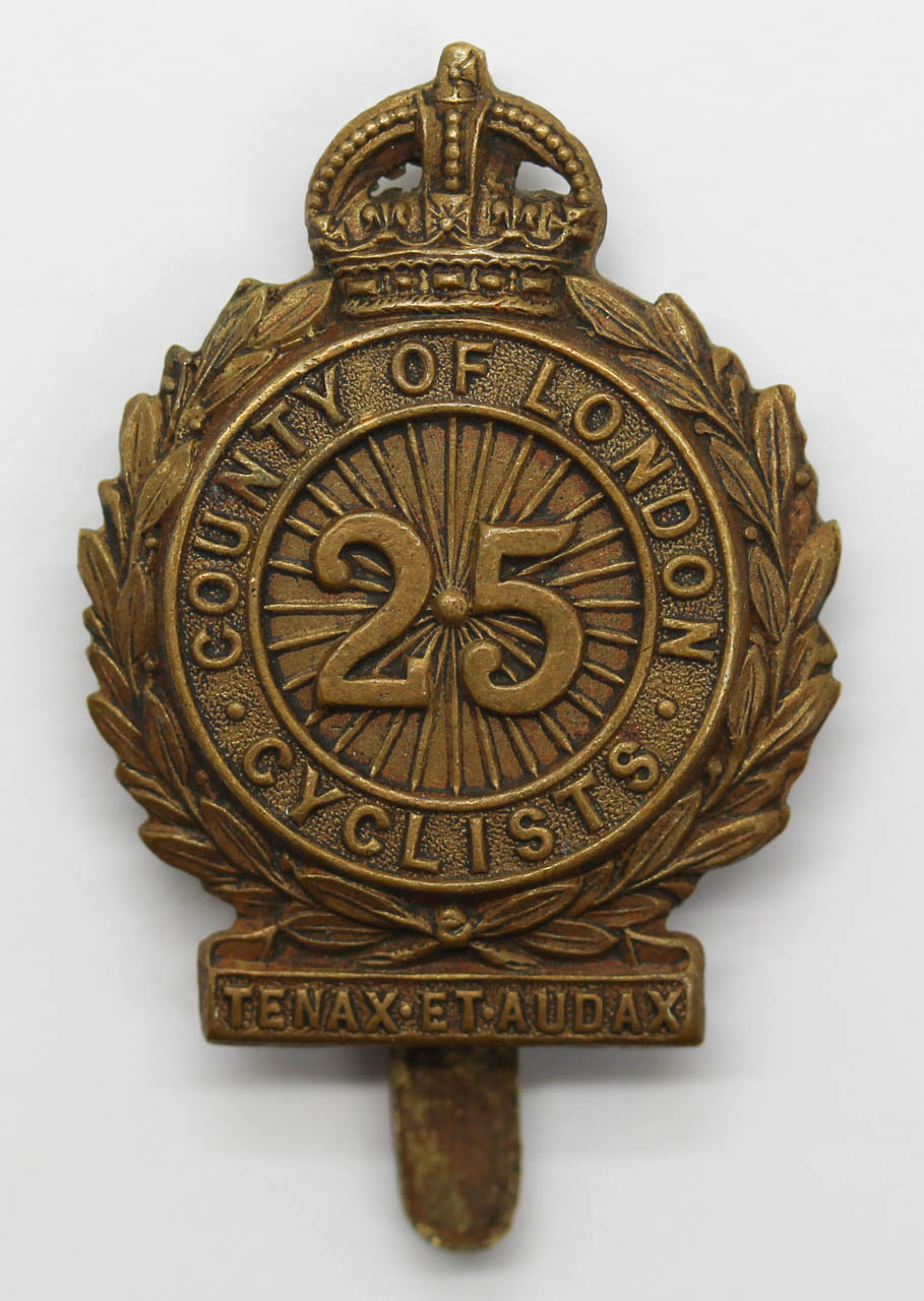 25th County of London (Cyclists) Bn. London Regiment Cap Badge