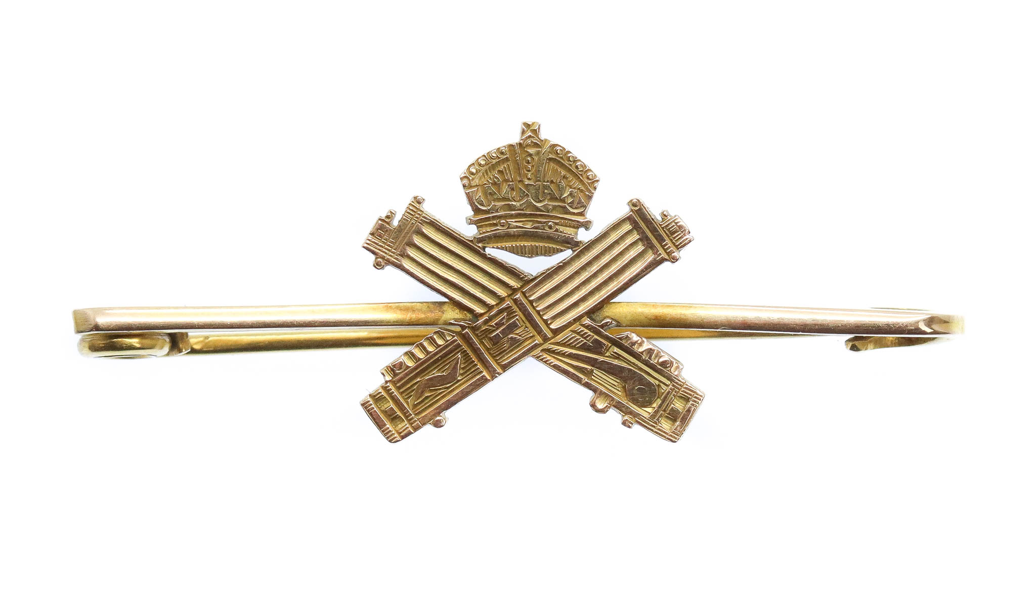 WW1 Machine Gun Corps (M.G.C.) 9ct Gold Sweetheart Brooch