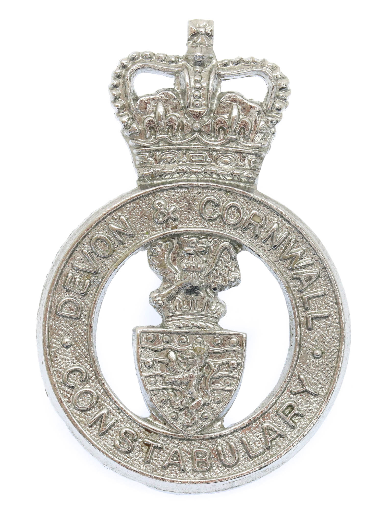 Devon & Cornwall Constabulary Cap Badge- Queen's Crown