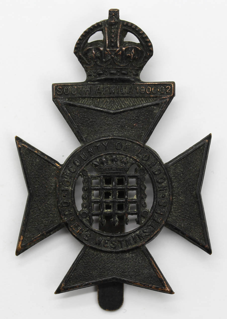 16th County of London Bn. (Queen's Westminster Rifles) London Regiment Cap Badge