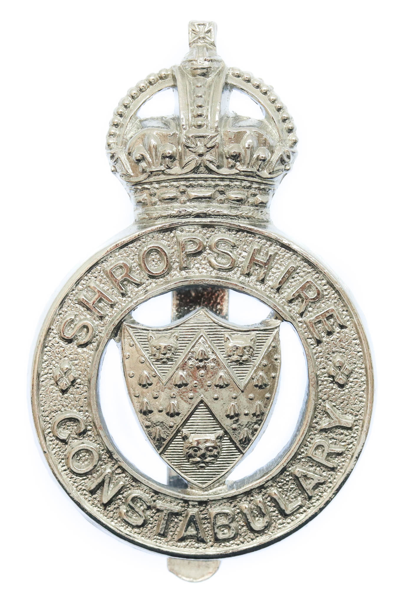 Shropshire Constabulary Cap Badge - King's Crown