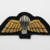 British Army Bullion Mess Dress Parachute Wings (Black Backing)