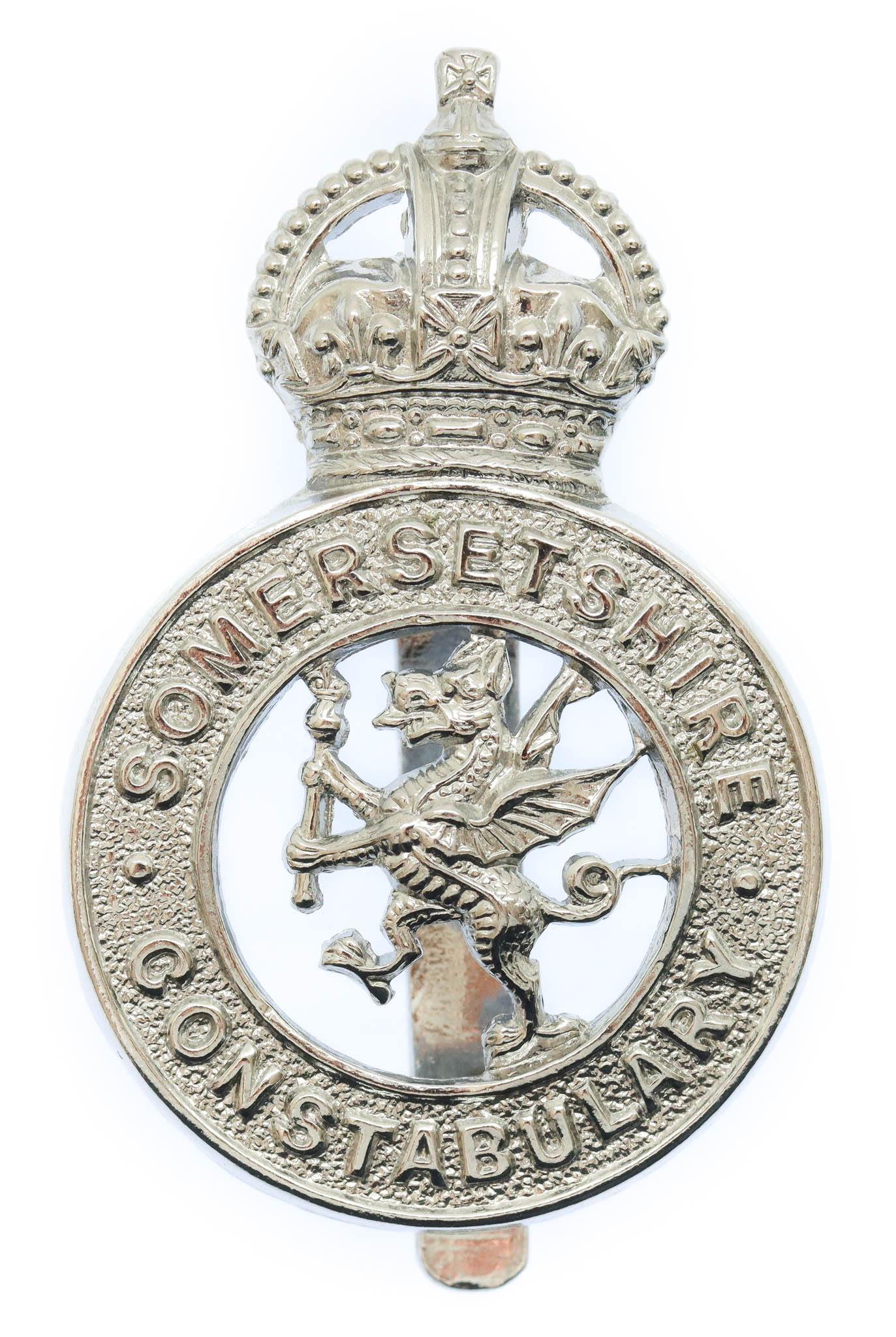 Somersetshire Constabulary Cap Badge - King's Crown