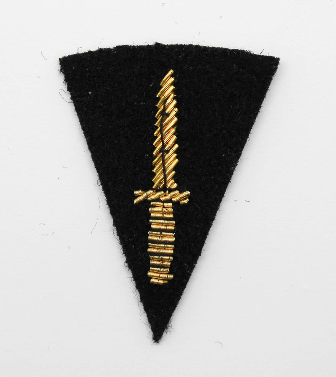 British Army Commando Qualification Bullion Arm Badge (Black Backing)