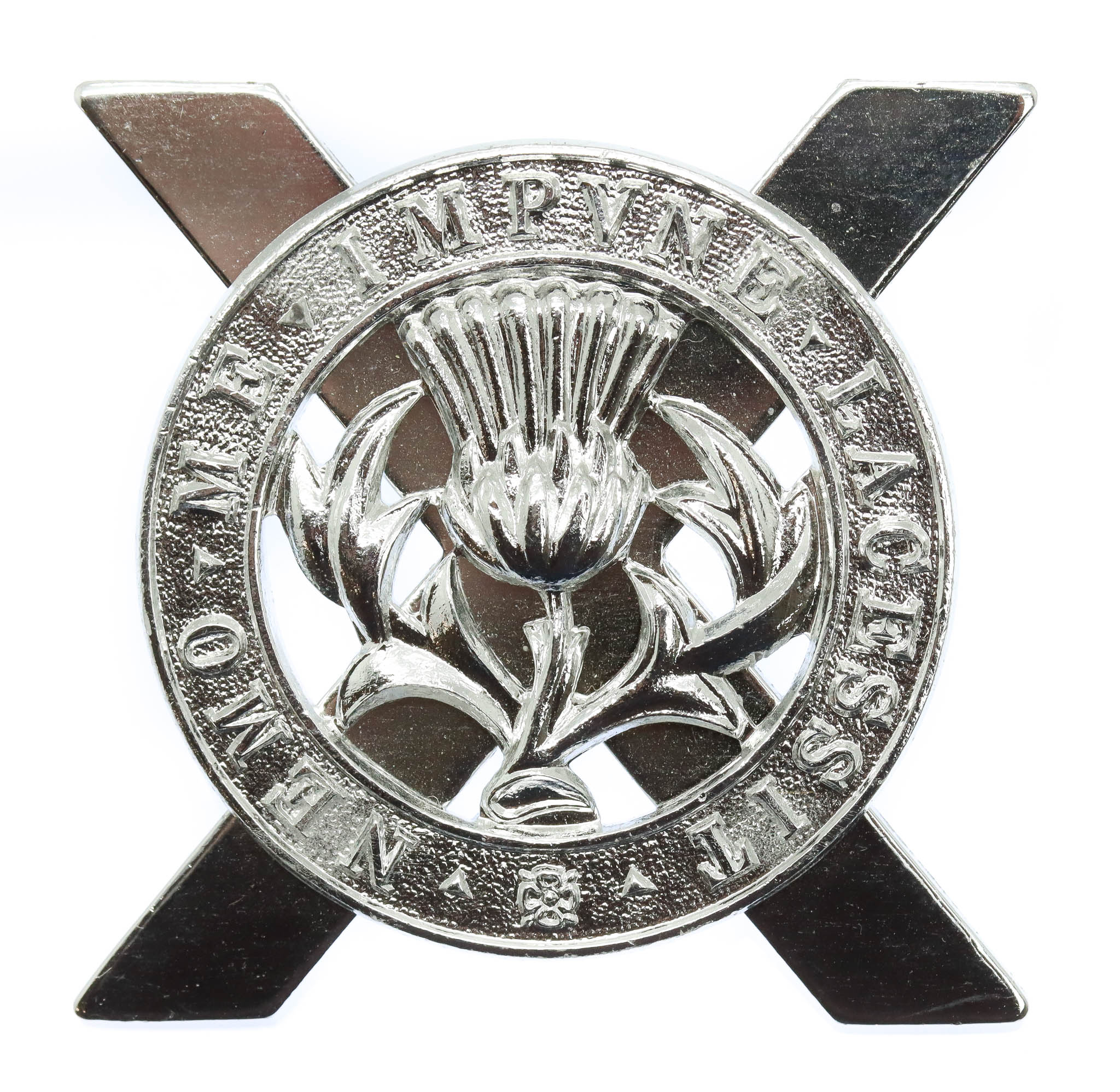 Lowland Brigade Anodised (Staybrite) Cap Badge