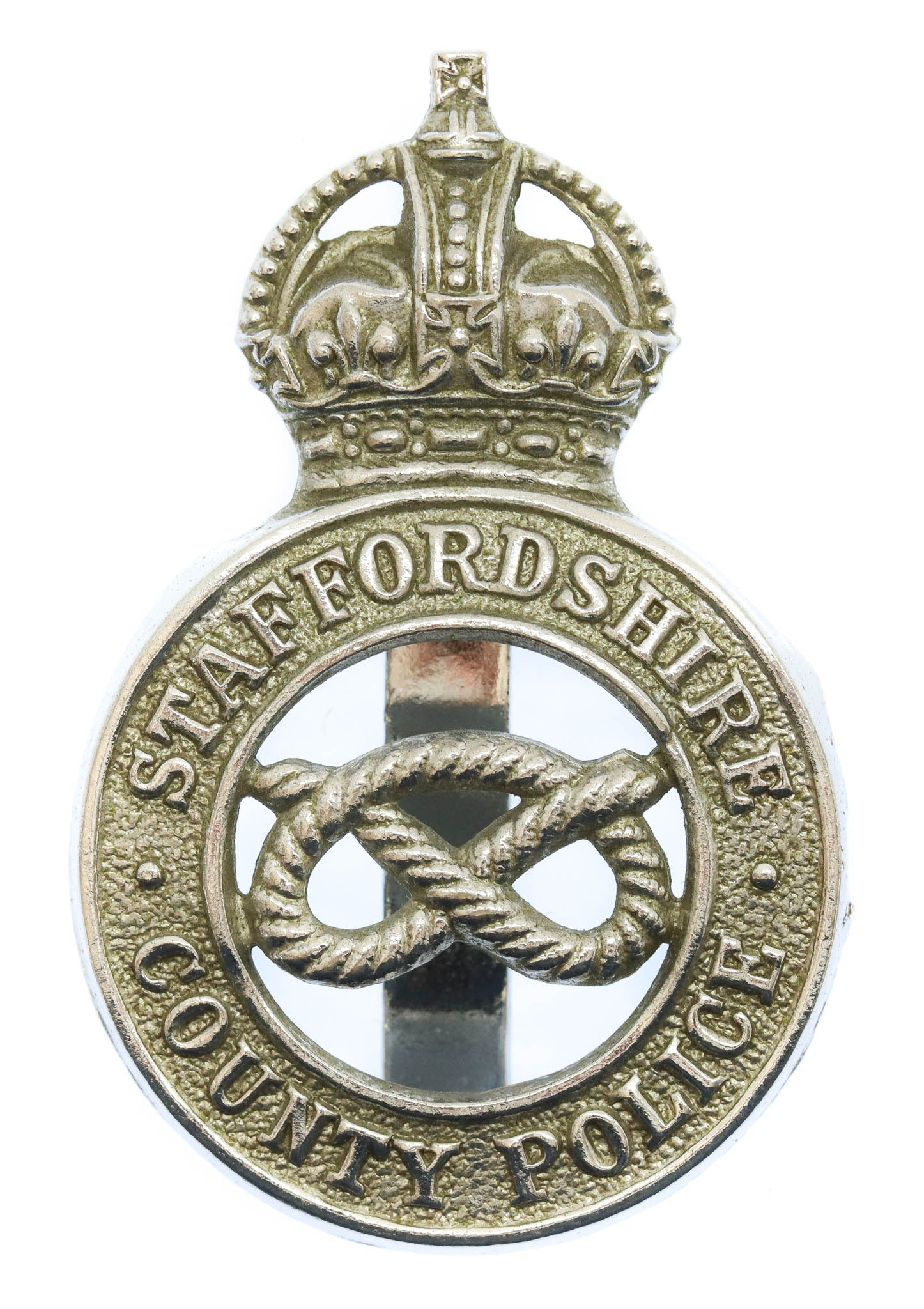 Staffordshire County Police Cap Badge - King's Crown