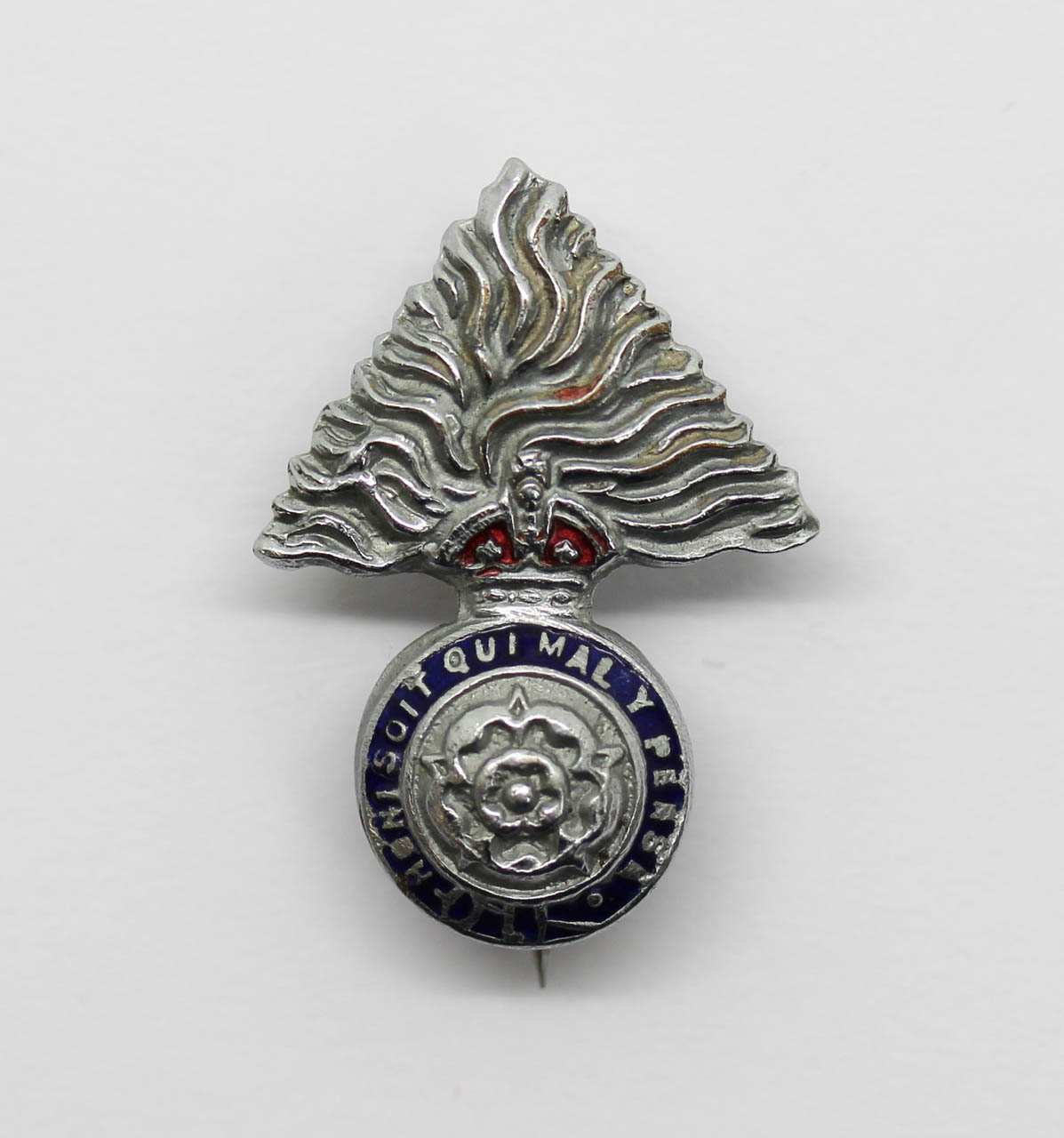 Royal Fusiliers Enamelled Sweetheart Brooch - King's Crown