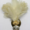 Royal Welsh Fusiliers Anodised (Staybrite) Cap Badge with Feather Hackle/Plume