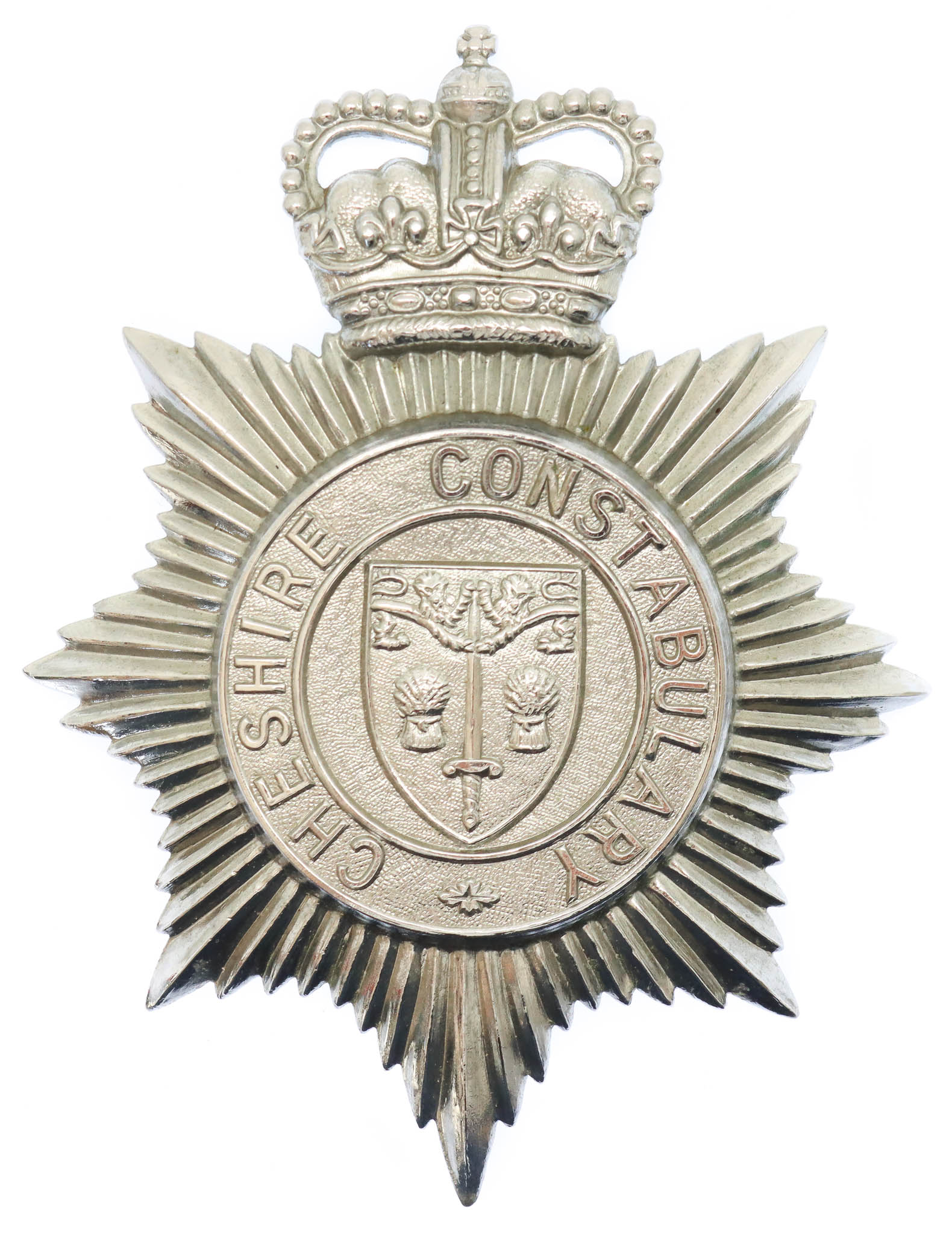 Cheshire Constabulary Helmet Plate - Queen's Crown