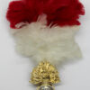 Royal Regiment of Fusiliers Anodised (Staybrite) Cap Badge with Feather Hackle/Plume