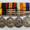 Queen's Sudan, QSA (Clasps - Cape Colony, Paardeberg, Johannesberg), KSA (Clasps - South Africa 1901, South Africa 1902) and Khedives Sudan (Clasps - The Atbara) Medal Group of Four - Serjt. J. Playle, Lincolnshire Regiment