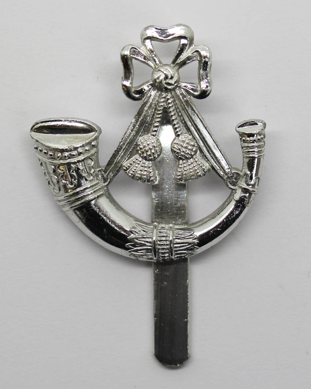 Light Infantry Anodised (Staybrite) Cap Badge