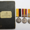 Queen's Sudan, Queen's South Africa (Clasps - Transvaal, South Africa 1902) and Khedives Sudan (Clasps - The Atbara, Khartoum) Medal Group of Three - Pte. F. Collins, Lincolnshire Regt