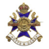 Notts & Derby Regiment Enamelled Sweetheart Brooch - King's Crown