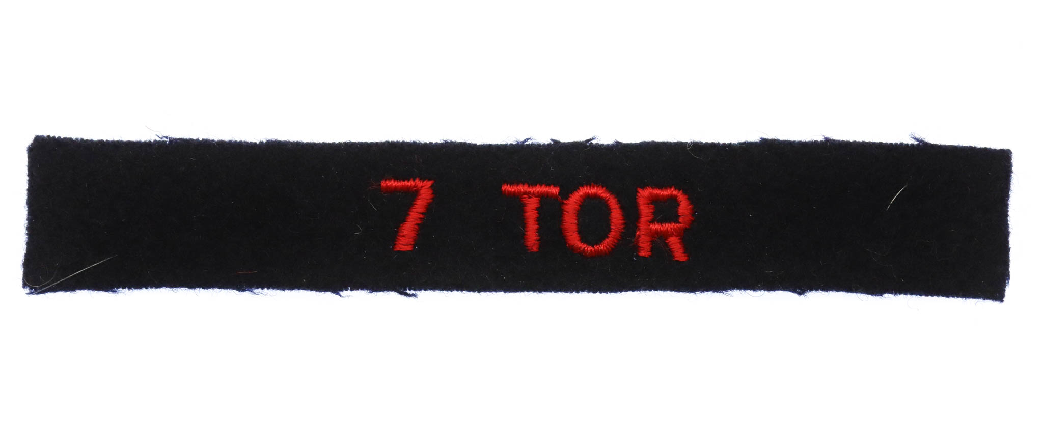 7th Toronto Regiment Royal Canadian Artillery (7 TOR) Cloth Shoulder Title