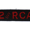 2nd Survey Regiment Royal Canadian Artillery (2 SVY RCA) Cloth Shoulder Title