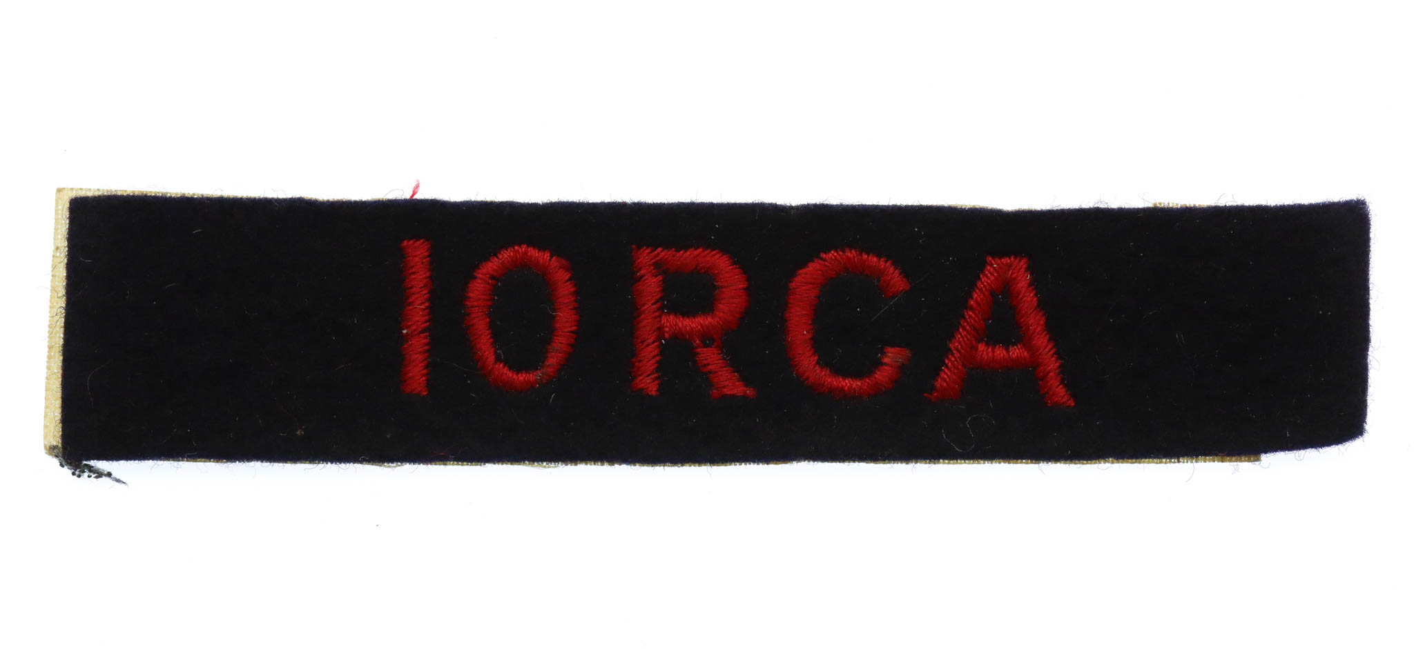 10th Royal Canadian Artillery (10 RCA) Cloth Shoulder Title