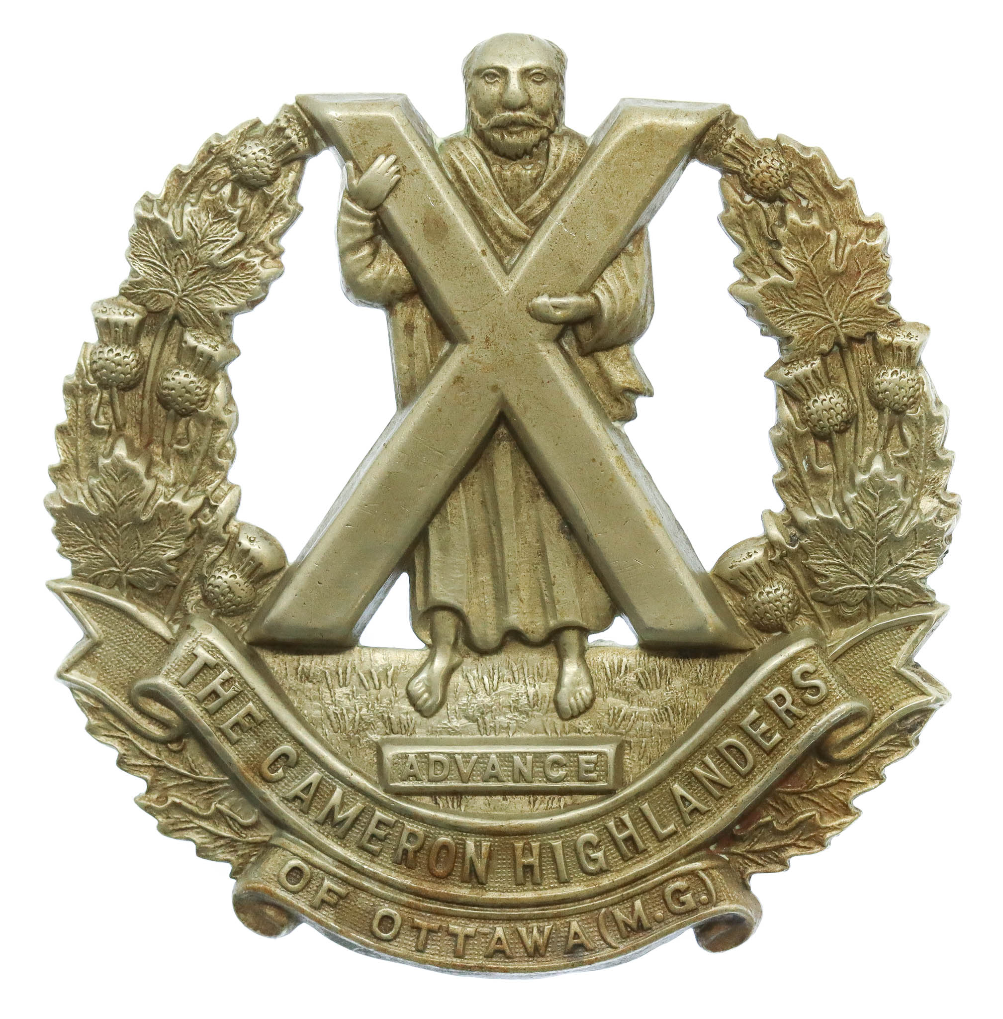 Canadian The Cameron Highlanders of Ottawa (M.G.) Cap Badge