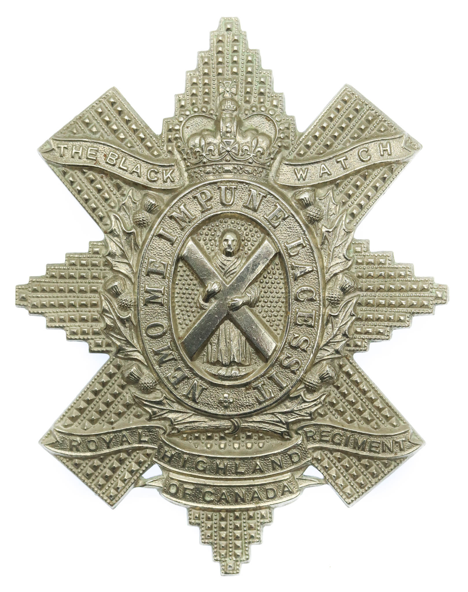 Canadian The Black Watch (Royal Highland Regiment of Canada) Cap Badge - Queen's Crown