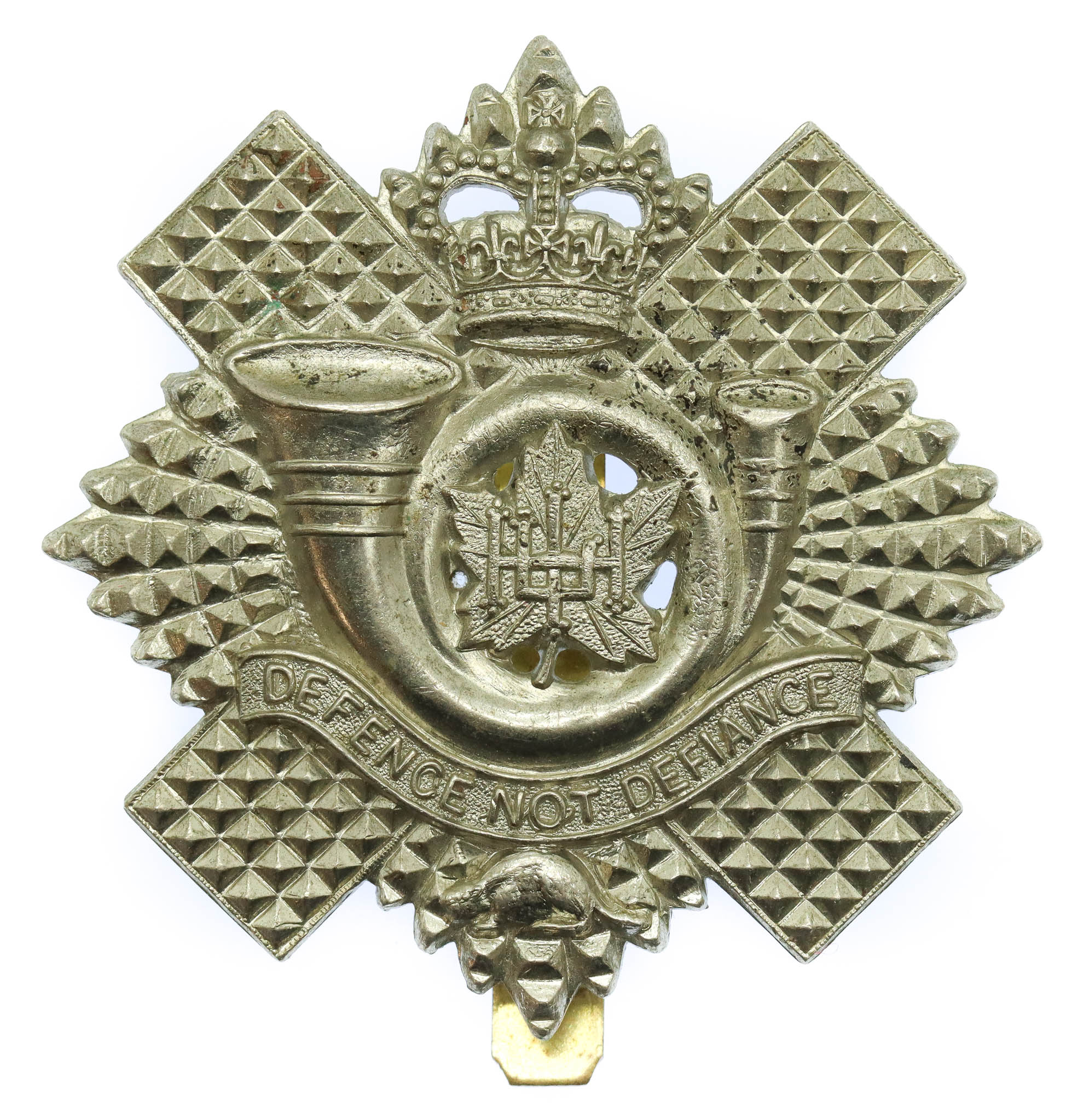 Highland Light Infantry of Canada Cap Badge - Queen's Crown
