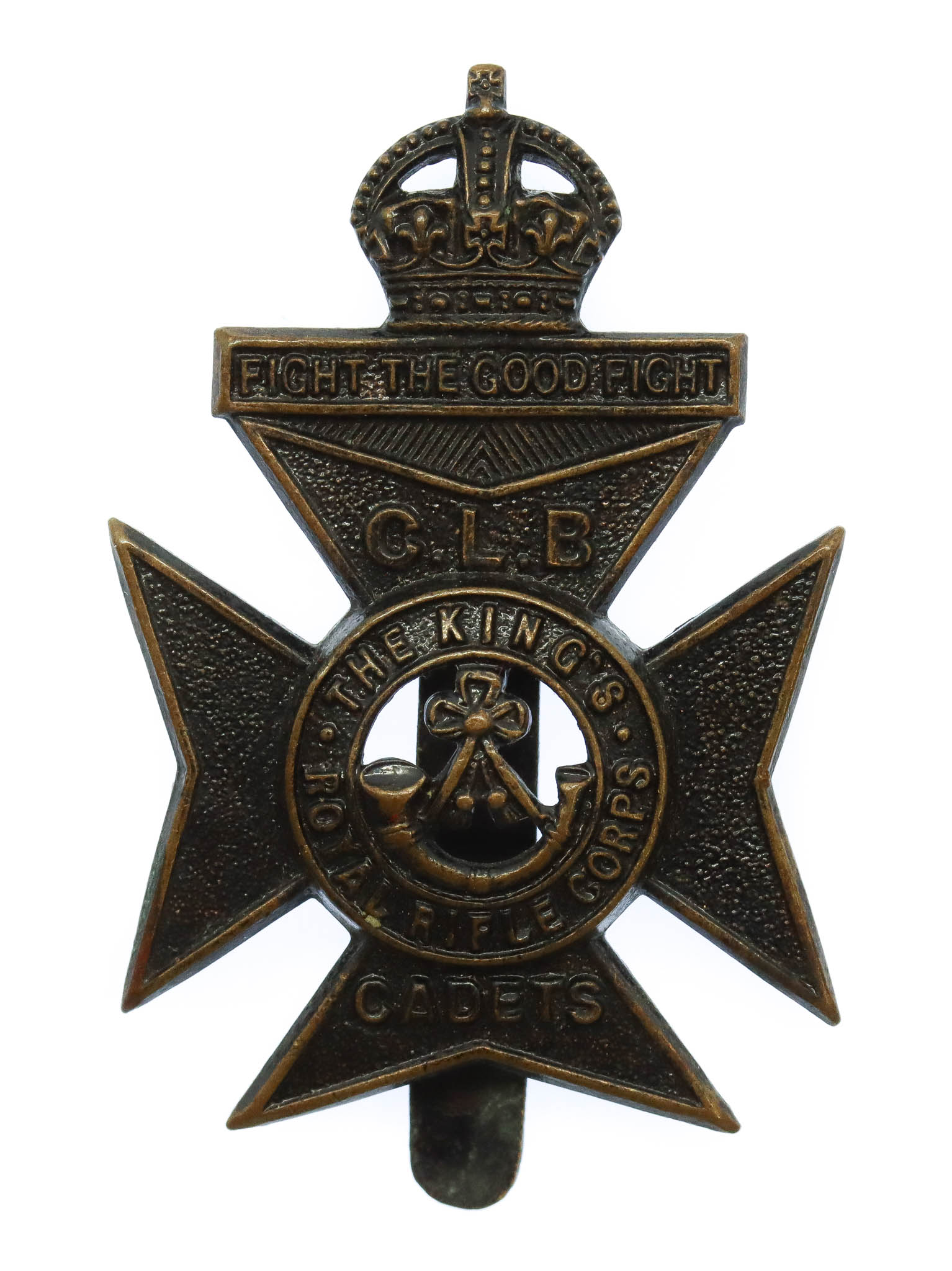 16th (Church Lad's Brigade Cadets) Bn. King's Royal Rifle Corps (K.R.R.C.) Cap Badge