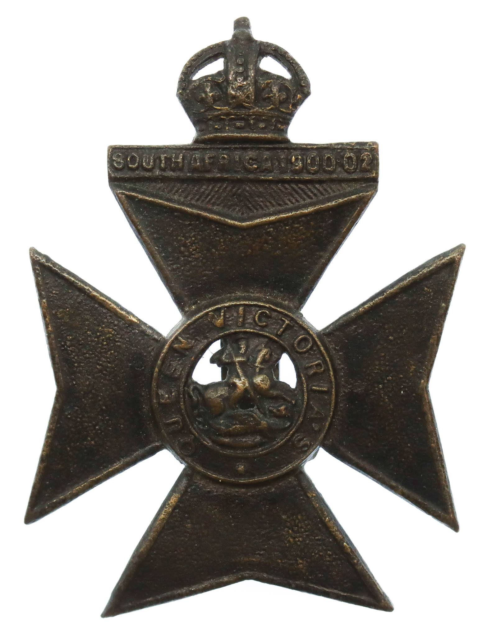 9th County of London Bn. (Queen Victoria's Rifles) London Regiment Cap Badge - King's Crown