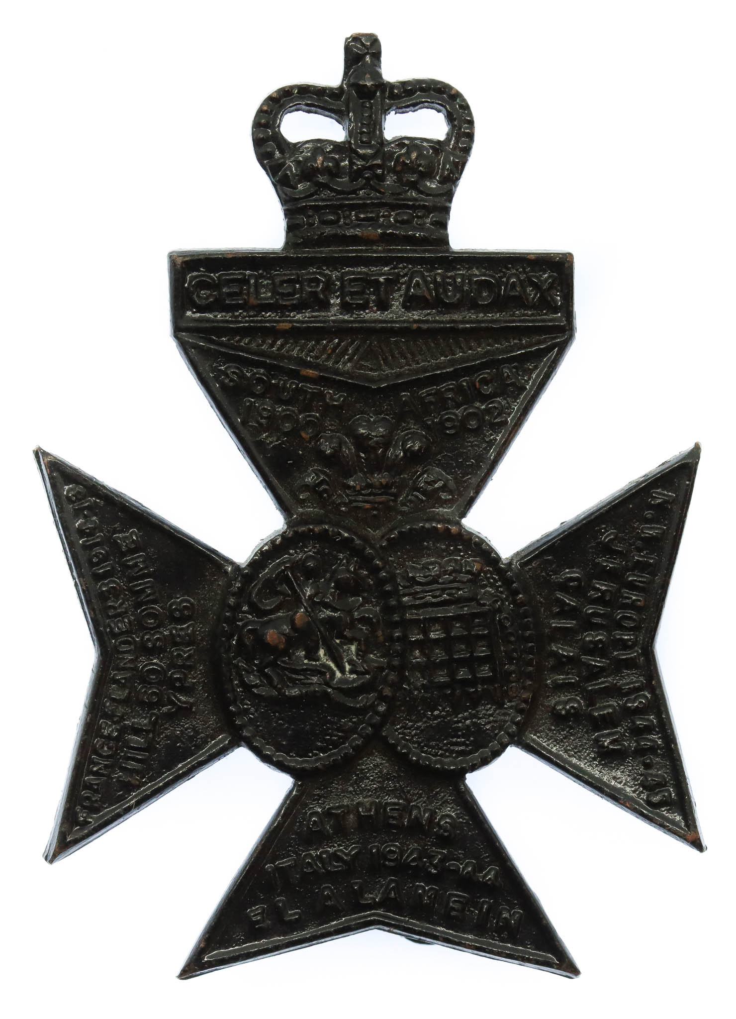 16th County of London Regiment (Queen Westminster & Civil Service Rifles) Cap Badge - Queen's Crown