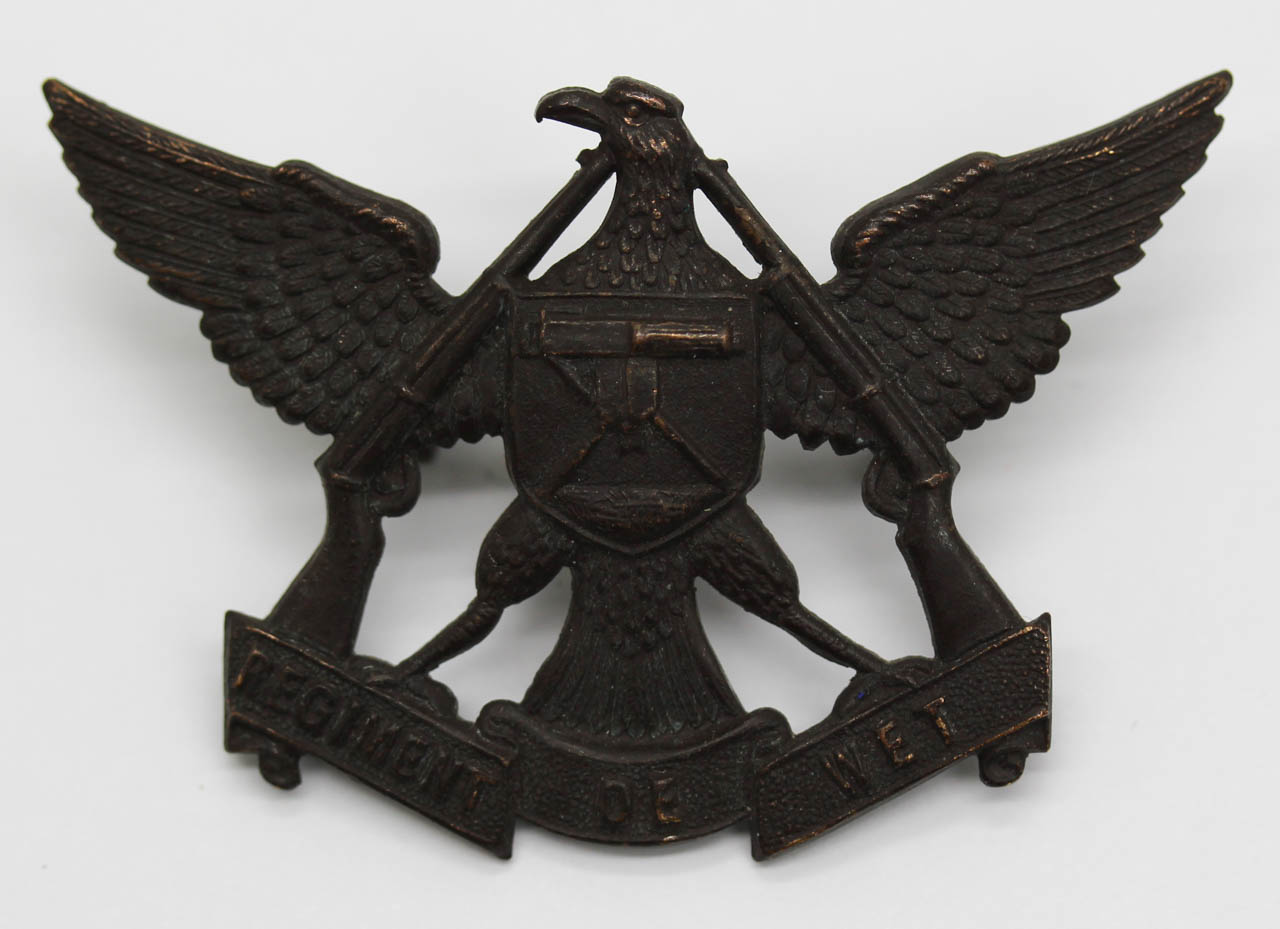 South Africa Regiment De Wet Cap Badge