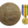 WW1 Victory Medal and Memorial Plaque - Pte. H.V. Limage, 1st/5th Bn. King's Own Yorkshire Light Infantry - K.I.A. 