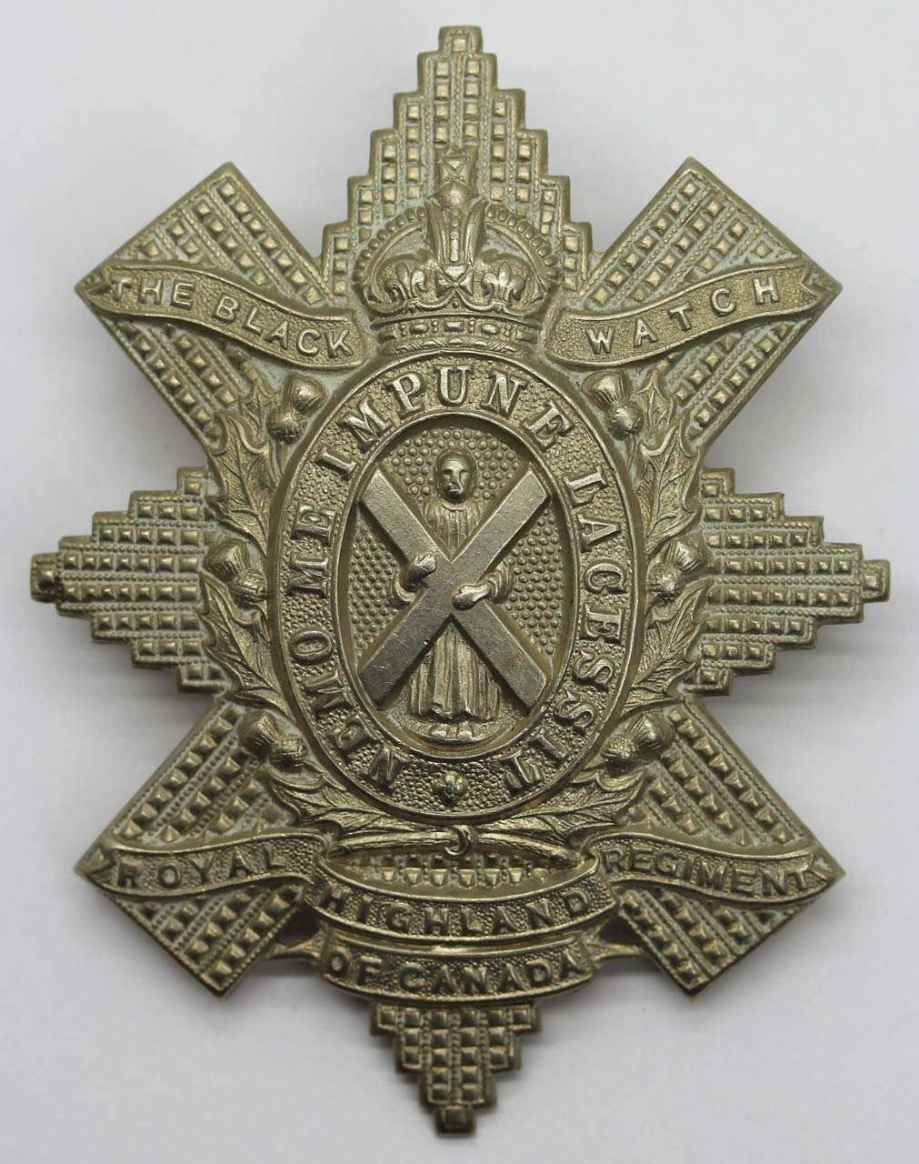 Canadian Black Watch Royal Highland Regiment of Canada Cap Badge - King's Crown