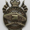Australian Army 1st Armoured Regiment Cap Badge - Queen's Crown
