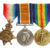 WW1 1914 Mons Star Medal Trio - Pte. J. Price, Royal Army Medical Corps - Wounded