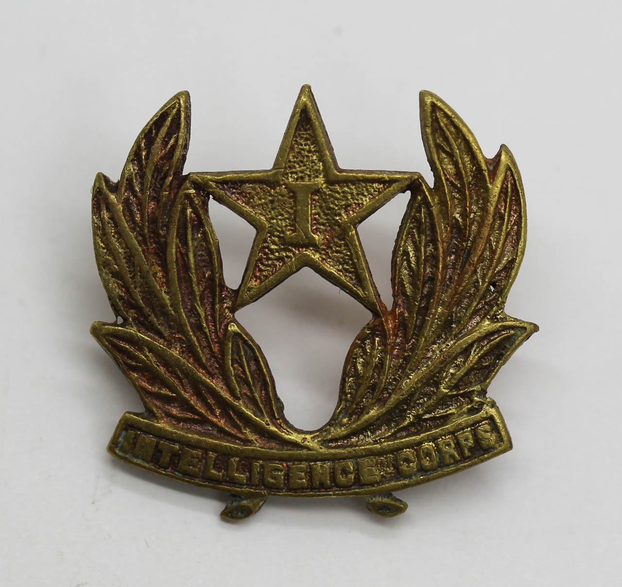 WW2 British Indian Army Intelligence Corps Cap Badge