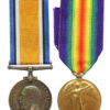 WW1 British War & Victory Medal Pair - Pte. A.U. James, Somerset Light Infantry