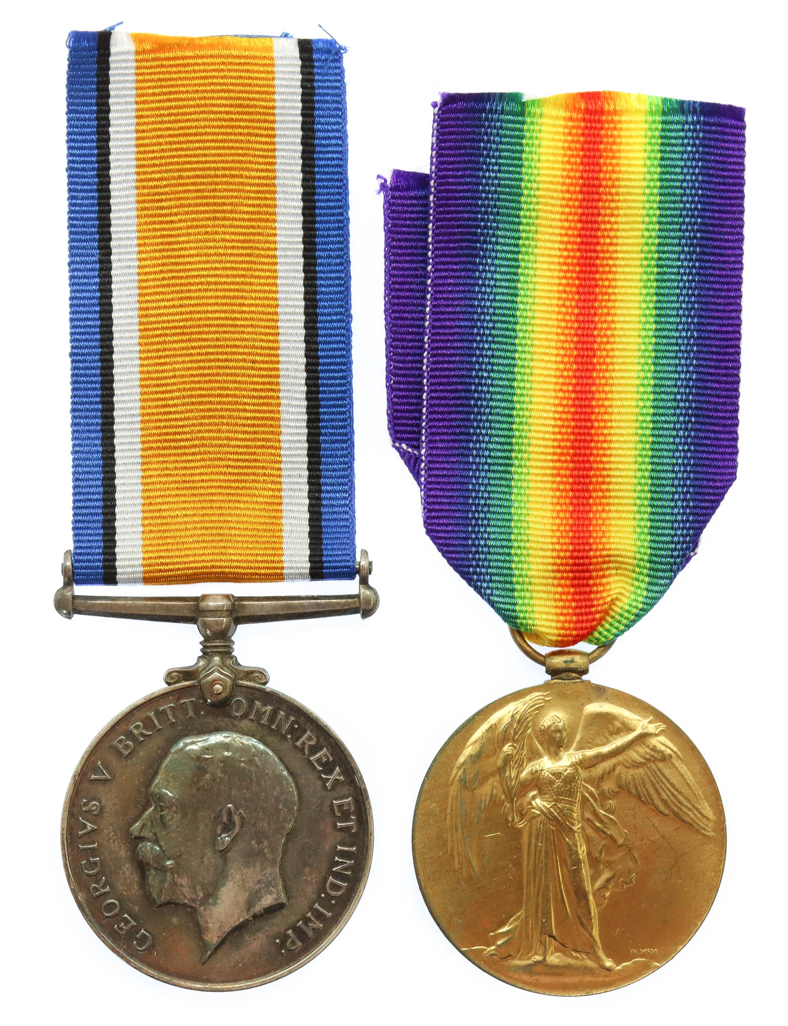 WW1 British War & Victory Medal Pair - Pte. A.U. James, Somerset Light Infantry