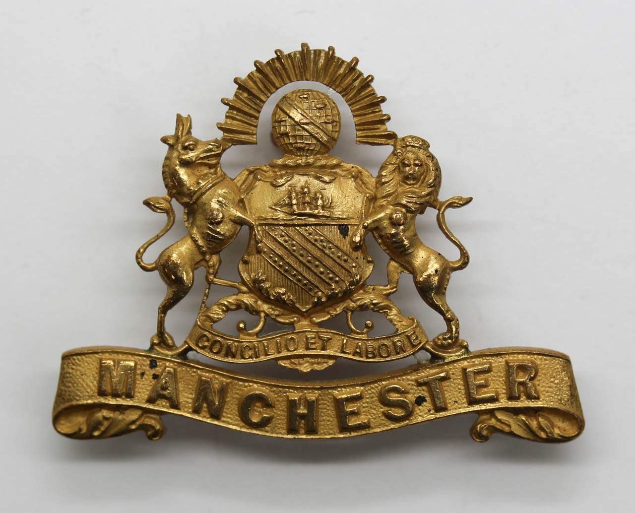 Manchester Regiment Officer's Gilt Collar Badge