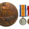 WW1 Mercantile Marine Medal Pair and Memorial Plaque - Mess Room Steward John William Middleton, S.S. Romeo