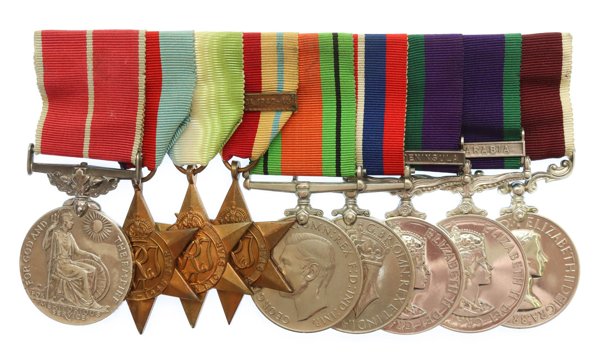 Post War BEM, WW2, GSM (Clasp - Arabian Peninsula), CSM (Clasp - South Arabia) and RAF LS&GC Medal Group of Nine - Sqdn. Ldr. D.W. Gilbert, Royal Air Force