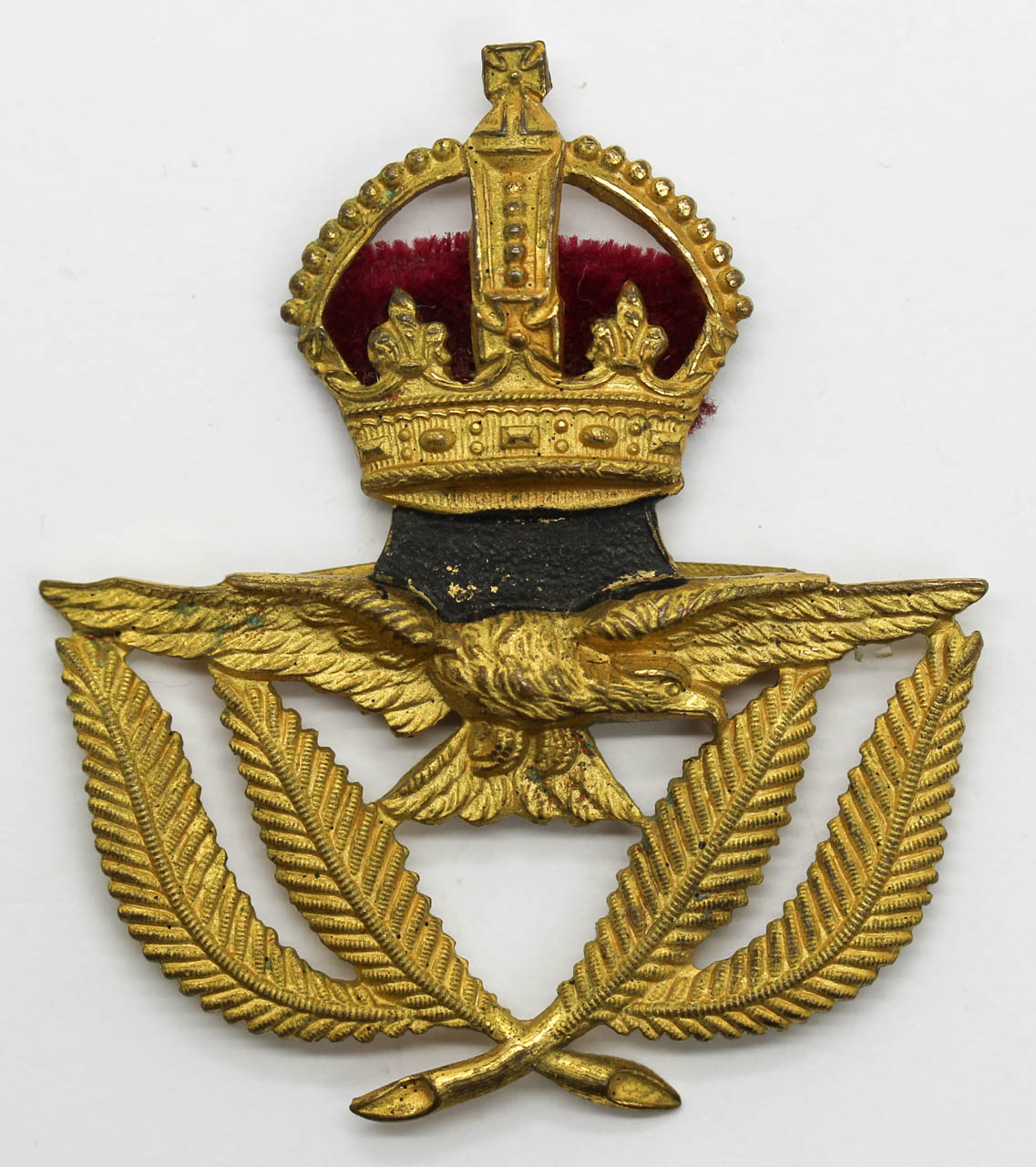 Royal Air Force (R.A.F.) Warrant Officer's Cap Badge - King's Crown