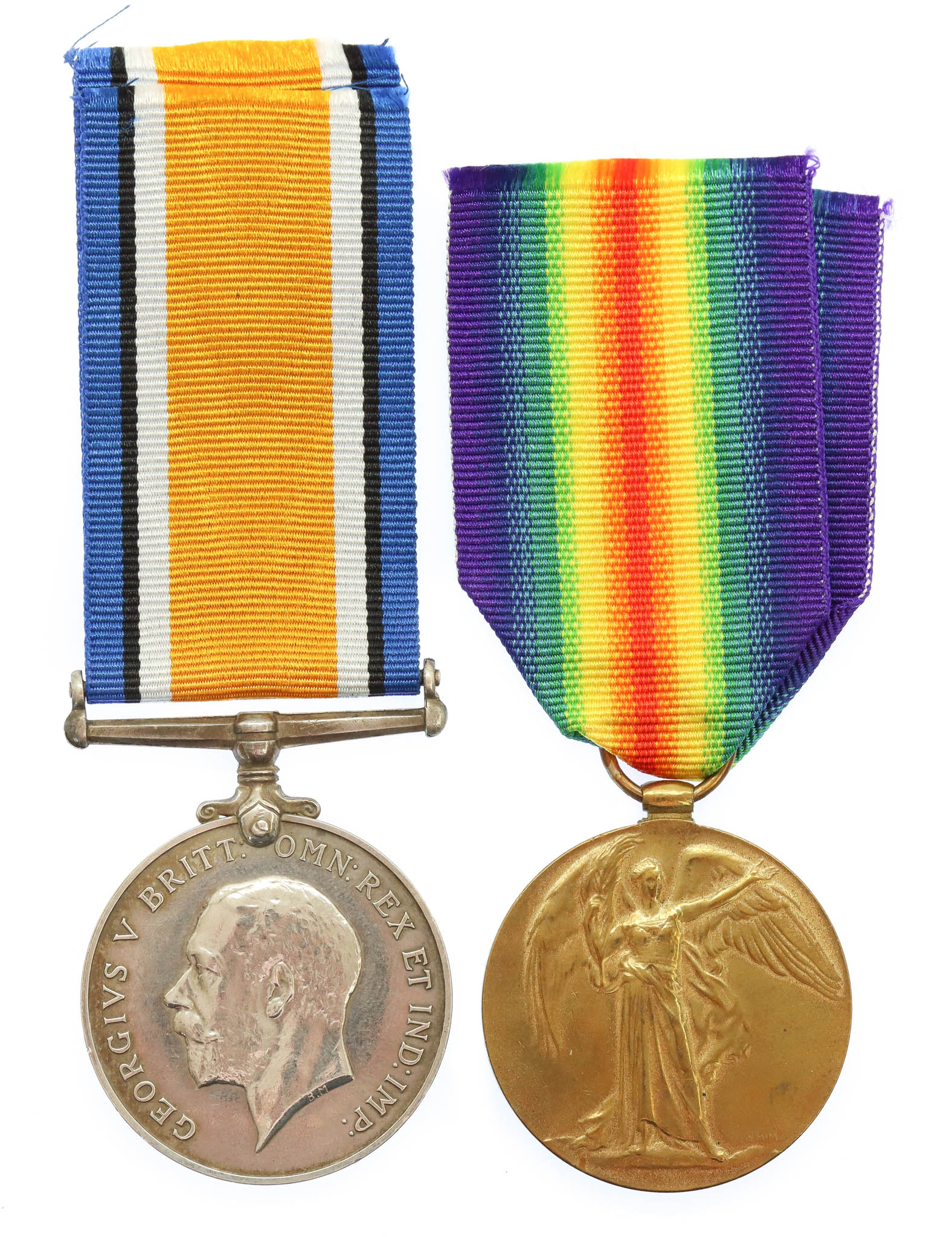 WW1 British War & Victory Medal Pair - Sjt. A.E. Hogg, Royal Sussex Regiment