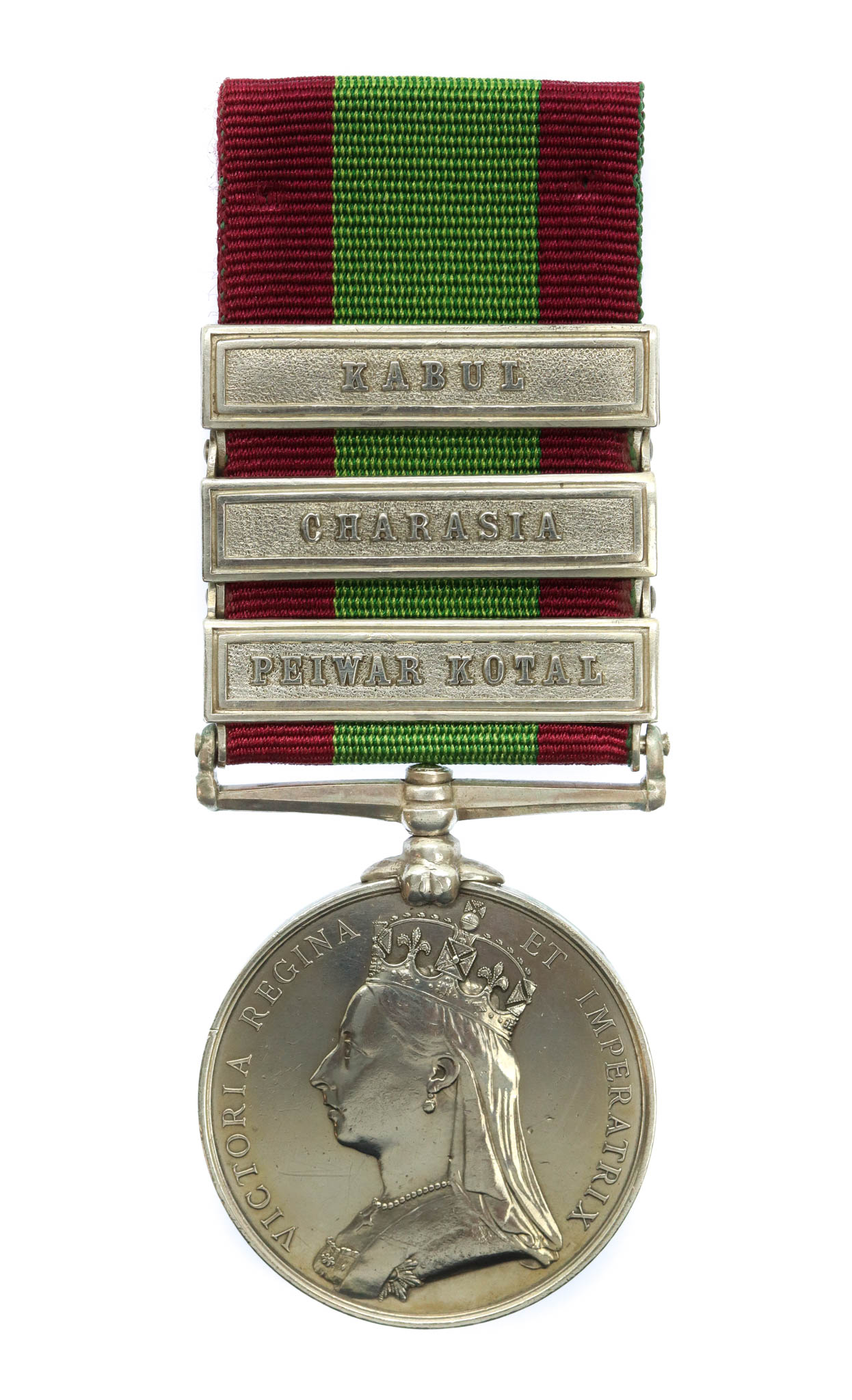 Afghanistan Medal 1878-80 (Clasps - Peiwar Kotal, Charasia, Kabul) - Gr. W. Chambers, G/3rd Royal Artillery
