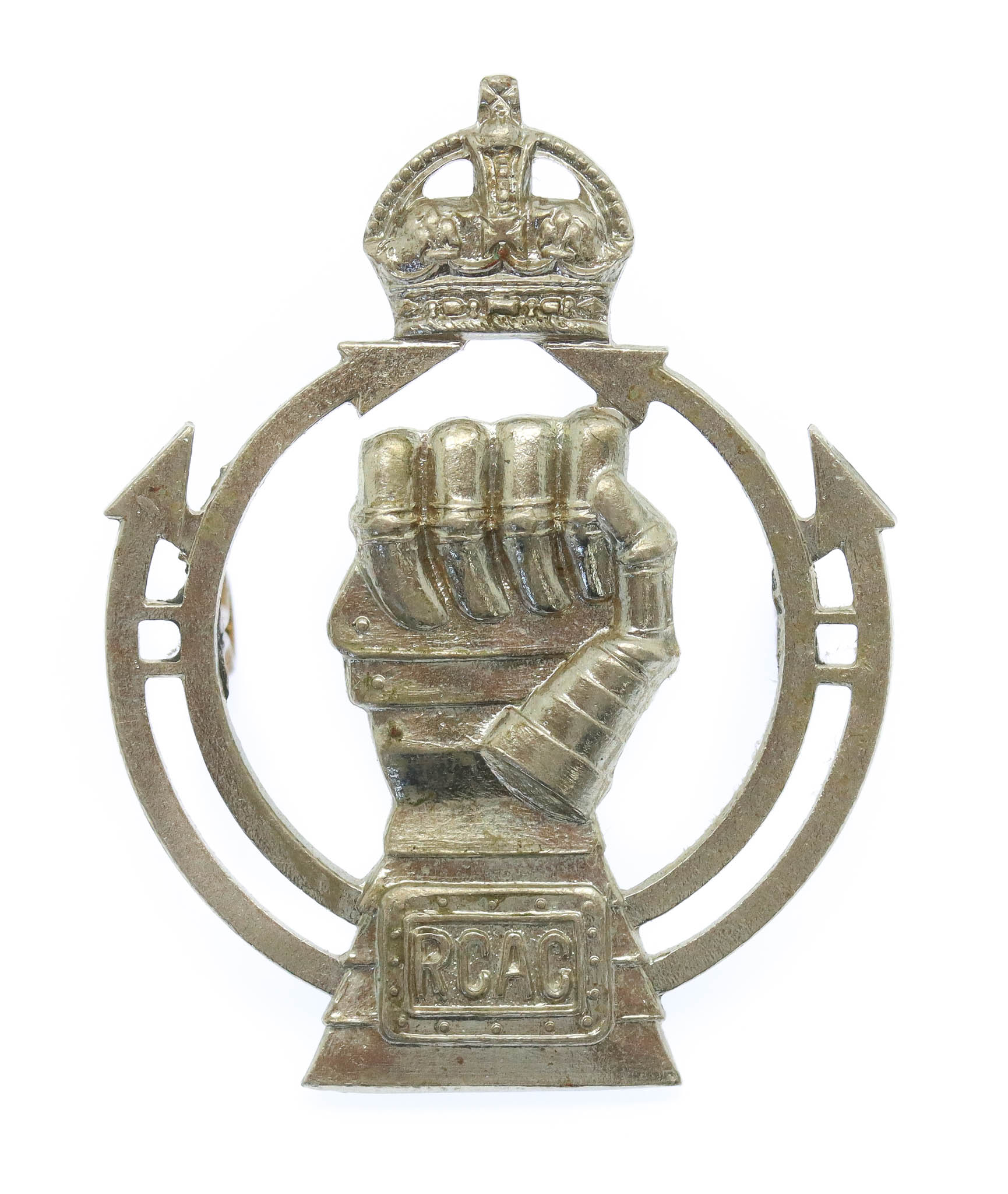 Royal Canadian Armoured Corps (R.C.A.C.) Beret Badge - King's Crown