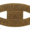 Scarce Leicestershire Yeomanry (LEICESTERSHIRE/P.A.O./YEOMANRY) Shoulder Title (c.1952-57)