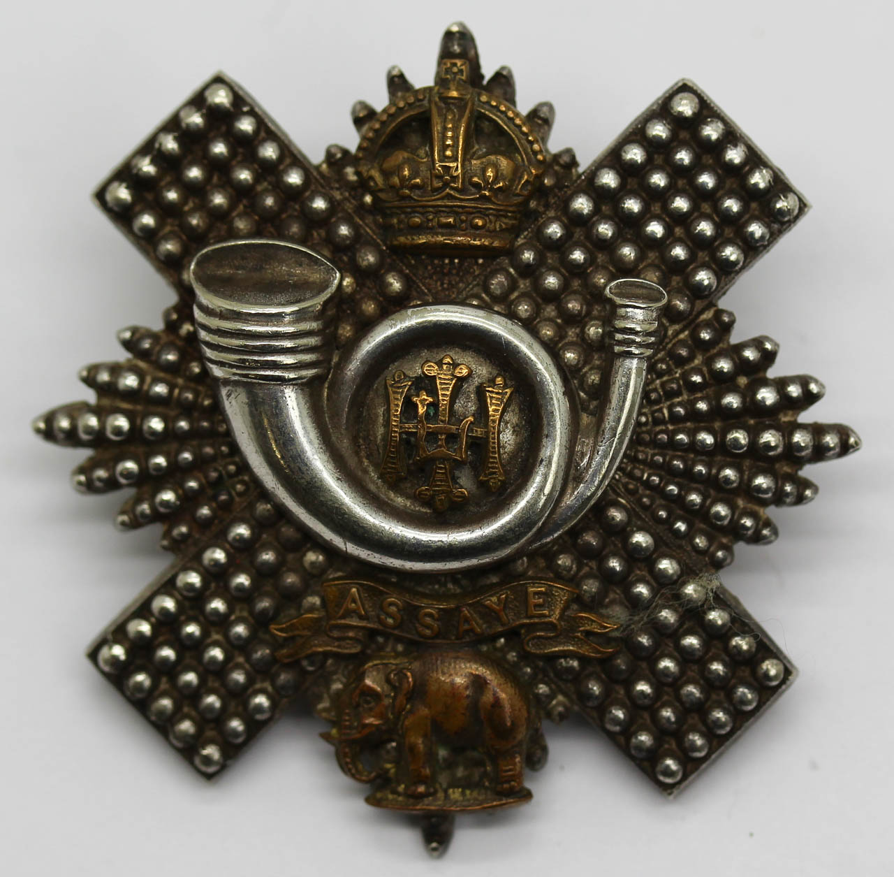 Highland Light Infantry (H.L.I.) Officer's Cap Badge - King's Crown