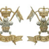 Pair of 9th/12th Royal Lancers Anodised (Staybrite) Collar Badges