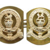 Pair of 14th/20th Hussars Anodised (Staybrite) Collar Badges