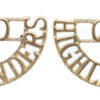 Pair of Queen's Own Highlanders (Q.O./HIGHLANDERS) Anodised (Staybrite) Shoulder Titles