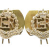 Pair of Royal Military Police (R.M.P.) Anodised (Staybrite) Collar Badges