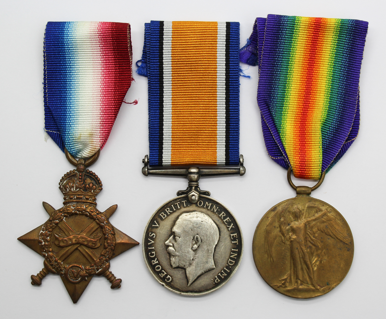 WW1 1914-15 Star Medal Trio - Dvr. T.J. Heathwood, Army Service Corps